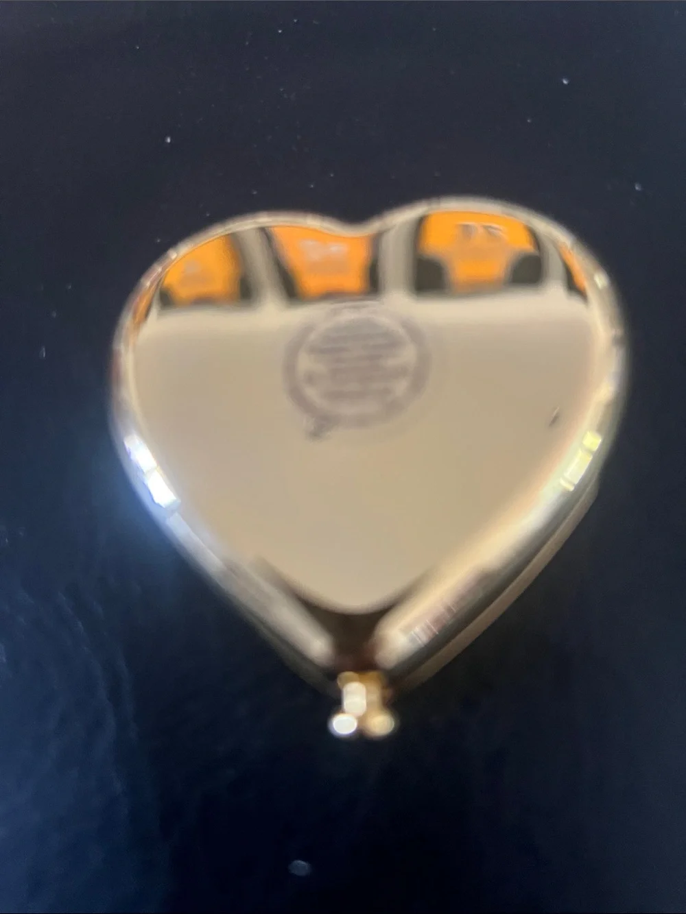 Estee Lauder Heart Compact Mirror in Pink, Blue & Gold - Picture 5 of 7